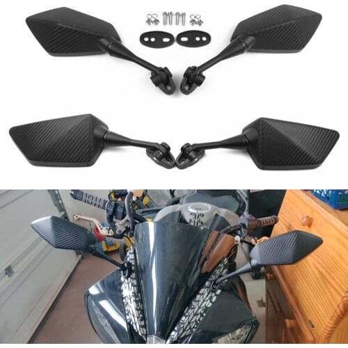 Motorcycle Scooter Rear View Mirror Carbon Look For Yamaha YZF R1 R6 R25 R15 R125 R3 R1S R1M FZ6R Mirrors