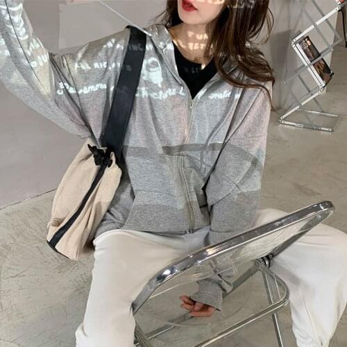 2021 New Hooded Women Loose Korean Autumn And Winter Salt Series Plus Velvet Casual Long-sleeved Jacket Ins Tide