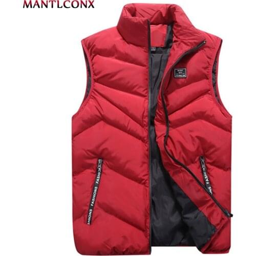 MANTLCONX Autumn Winter Men Vest Warm Waistcoat Men Sleeveless Jacket Winter Vests Man Outwear Brand Vest Male Plus Size 8XL 7XL