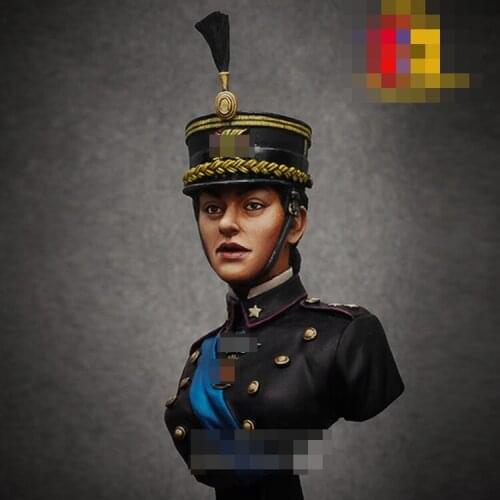 1/12 Scale Unpainted Resin bust Female Military Academy Officer collection bust