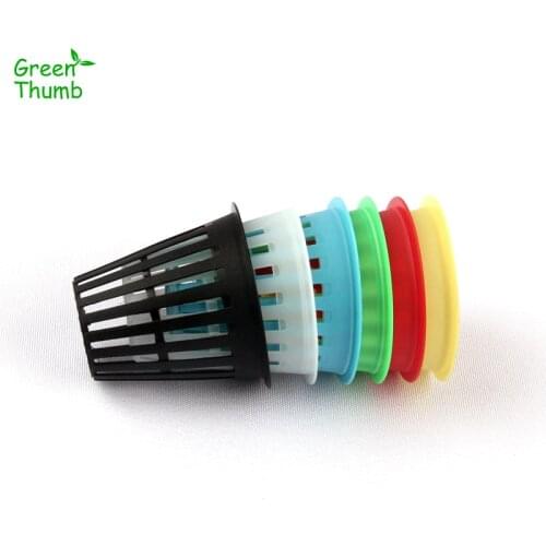 15pcs Dia. 47mm Hydroponic Pots Soilless Culture Plastic Seedling Mesh Net Pot Greenhouse Organic Vegetable Nursery Pots