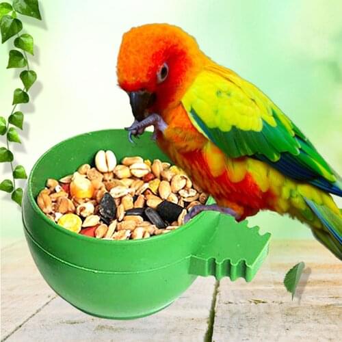 2PCS/set Bird Bowls Hanging Round Shaped Pet Food Bowls Pet Cage Bowls Plastic Feeding Holder Bird Supplies Pet Accessories