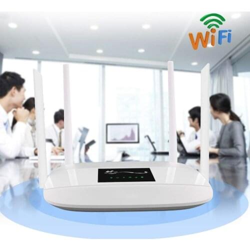 300Mbps Unlocked 4G LTE Wifi Router, Indoor 4G Wireless CPE Router with 4Pcs Antennas and LAN Port&SIM Card Slot PK HUAWEI B593