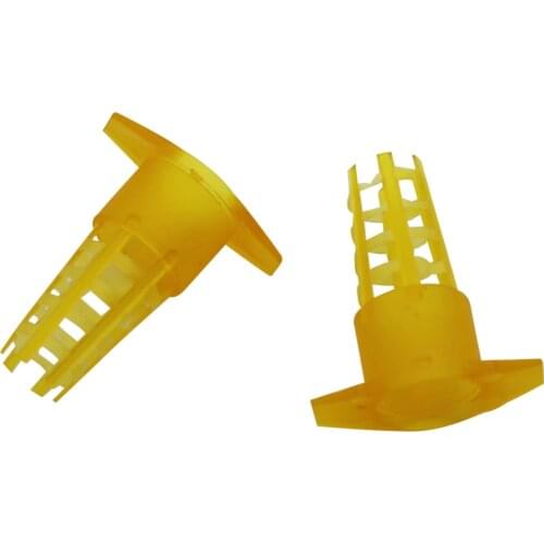 300Pcs Beekeeping Tools Cell Protector Cages Yellow Plastic Bee Queen Cage Protective Cover Beekeeping Equipment
