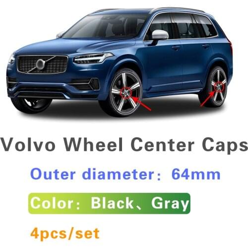 4 Pcs 64mm Car Wheel Center Hub Cap Cover For Volvo XC90 XC40 XC60 V40 V50 V60 V70 V90 S50 S60 S70 S90 C30 Vida Dice S80 S40