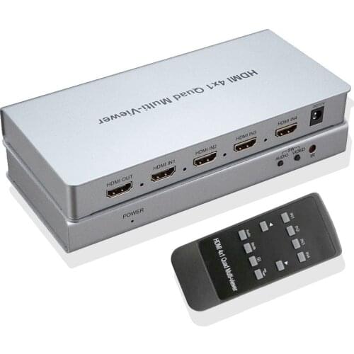 4X1 HDMI Multi-viewer HDMI Quad Screen Segmentation Picture Splitter Real Time Multiviewer Seamless Switch Switcher PC to HDTV