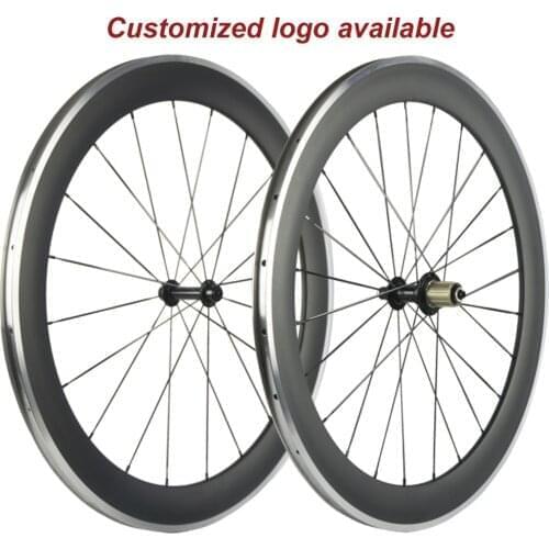 60mm Carbon Alloy Wheelset 700C Carbon Wheels Bike Clincher Road Full Carbon Fiber Chinese Wheels with Bitex Hub