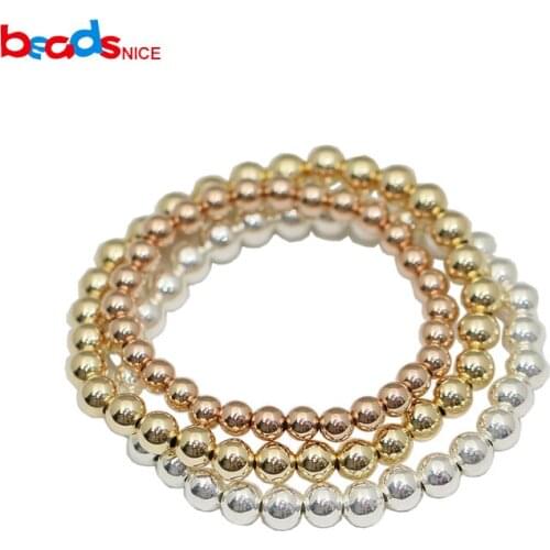 Beadsnice ID40012smt2 Beaded Layering Bracelet 2mm-6mm Handmade Jewelry Gold Filled /Sterling Silver/Rose Gold Filled