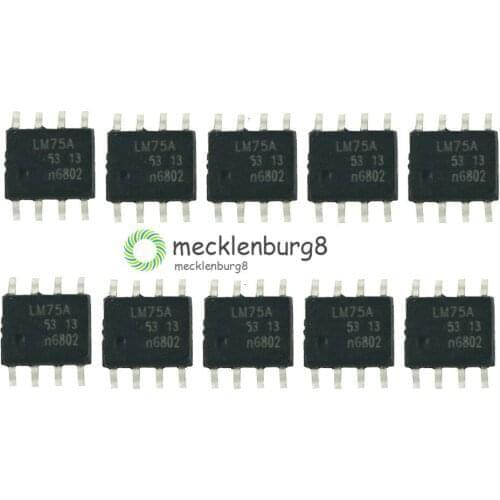 5PCS LM75 LM75AD LM75A SOP-8 I2C Digital Temperature Sensor IC