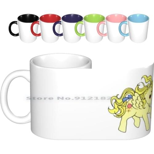 My Little Lofty Ceramic Mugs Coffee Cups Milk Tea Mug My Little Little My 80s Vintage Cartoon Tv Nostalgia Horse Children Tv