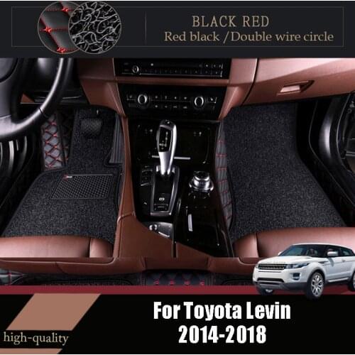 Carpets For Toyota Levin 2018 2017 2016 2015 2014 Luxury Double Layer Wire Loop Car Floor Mats Interior Custom Leather Protector