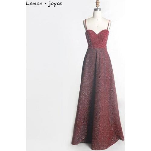 Lemon joyce Long Evening Dresses 2020 New Arrival Elegant Sweetheart Beading Sexy Backless robe longue soiree