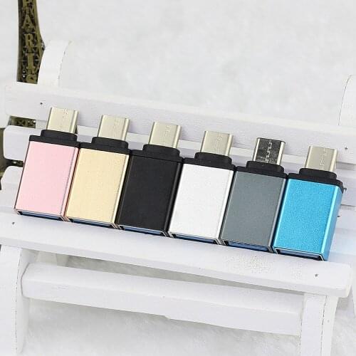 1000pcs/lot Metal USB 3.1 Type C Male to USB 3.0 A Female Converter Adapter Type C OTG Function For Macbook Google Chromebook