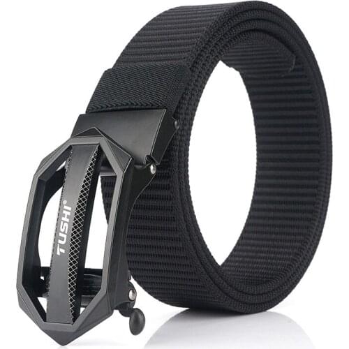 Fashion outdoor automatic buckle canvas belt male student youth leisure extended nylon braided belt jeans belt
