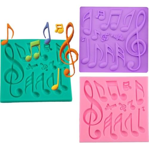 Music Symbol Shaped Silicone Mold Chocolate Cake Decoration Tools DIY Kitchen Baking Accessories