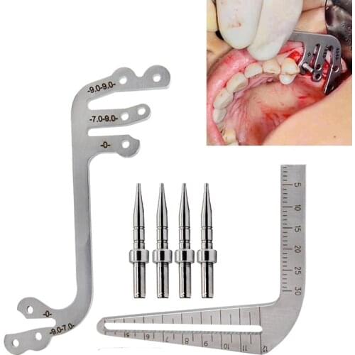 Deasin Dental Implant Guide Set Oral Planting Locator Positioning Guide Drilling Positioning Ruler Angle Ruler Implant Tools