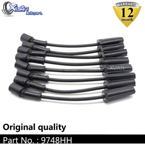 XUAN Ignition Spark Plug Wire Kit Set Cable 9748HH For CADILLAC ESCALADE CHEVROLET AVALANCHE SILVERADO SUBURBAN TAHOE GMC HUMMER