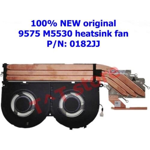 NEW original for Dell XPS15 9575 Precision M5530 CPU cooling fan heatsink 182JJ 0182JJ CN-0182JJ test well free shipping