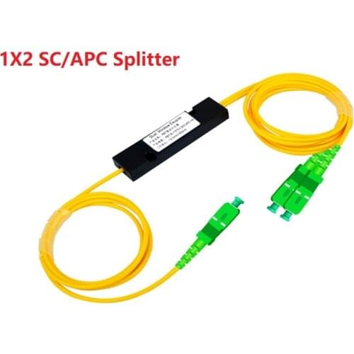 SC/APC 1x2 PLC Fiber optical Splitter Mini Module SC/APC FTTH Fibre Splitter SC Single Mode optic splitter box