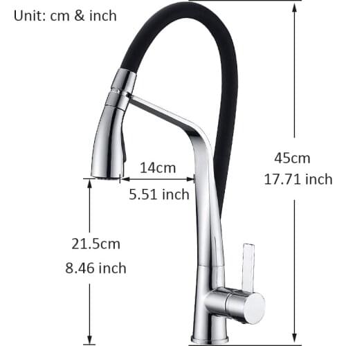 Vidric Chrome Black White Kitchen Faucet Pull Out Spray Mixer Tap 360 Degree Swivel Singel Handle Mixer Tap Kitchen Crane Tap