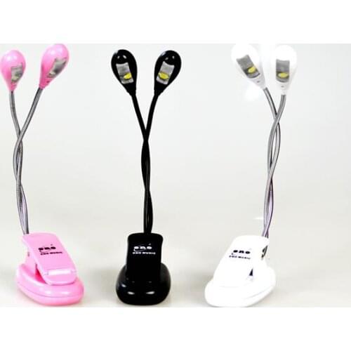 The piano guitar instrument USB clip spectral lamp double head adjustable lamp usb batterry dual-use three colours available