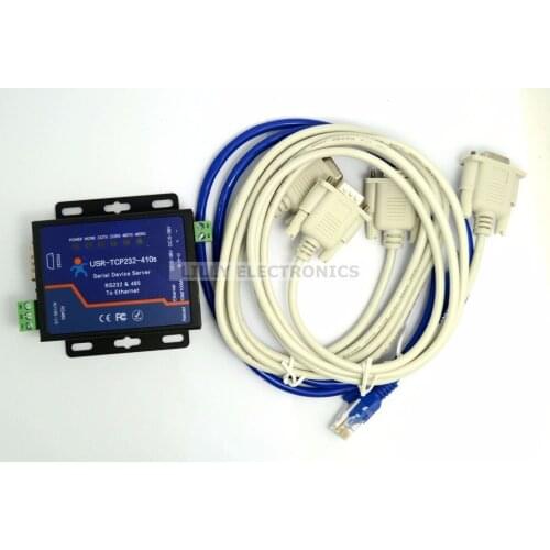 USR-TCP232-410S RS232 RS485 to TCP/IP Converter Ethernet Serial Device Servers Modbus to Serial Ethernet with DHCP and DNS