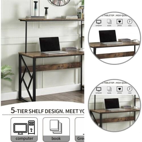 Spacious Desktop Solid Easy to Assemble Multi-purpose Writing Desk for Living Room