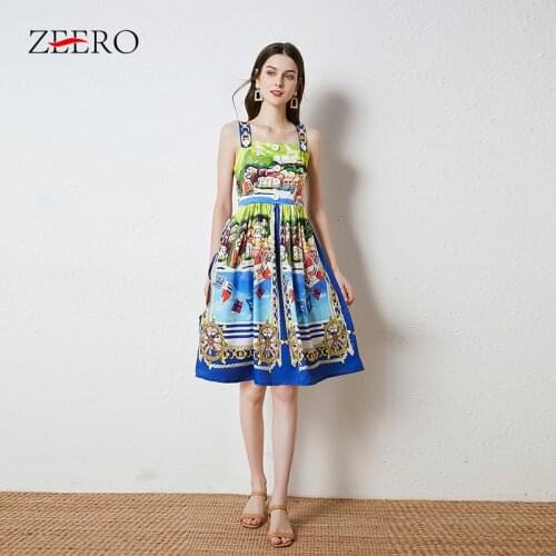 2021 Summer Boho Dress Women Bow Spaghetti Strap Backless Sleeveless Floral Print Dresses Women Short Dress Runway Vestido