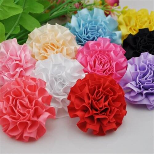 10pcs New Ribbon Flowers Bows Sewing Appliques Craft Wedding Decoration A150