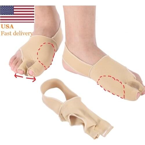 US 2PCS Big Bone Orthopedic Bunion Correction Pedicure Socks Hallux Valgus Corrector Braces Toes Separator Splint Feet Care Tool