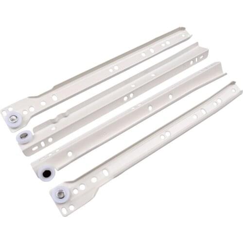 25/55cm Cold rolled steel Drawer Slides Soft Close Track two-Section Cabinet Rail Sliding Furniture Hardware Accessories