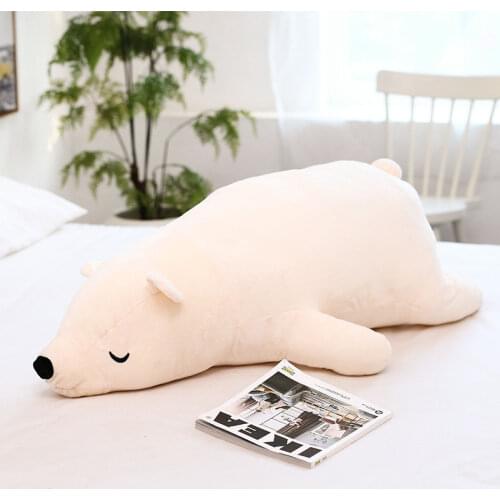Cartoon Kawaii Dressing Polar Bear Plush Doll Baby Soft Stuffed Sleeping Bear Pillow Animal Small Plush Toys Kids Hot New Gifts