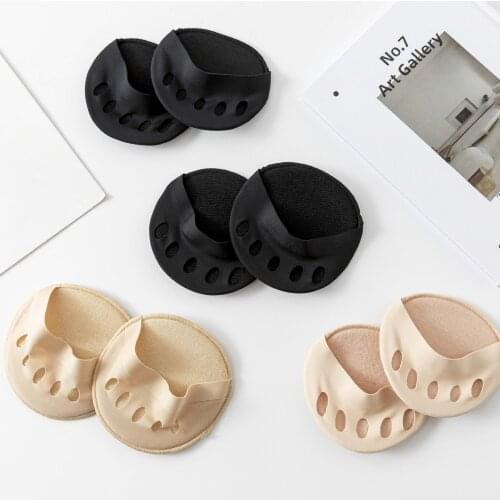 4 Pairs Spring And Summer Sponge Cushion Half Palm Women Socks Five-Finger Socks Female Sweat-Absorbent Invisible Split Toe Sock