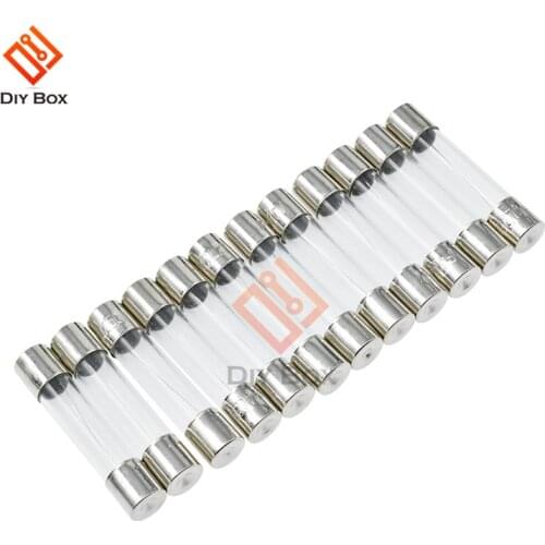 50pcs 5x20mm 250V Fast-blow Tube Glass Fuses tap Kit 1A 2A 3A 4A 5A 7A 8A 10A AMP Fusibles Auto Thermal Fuse