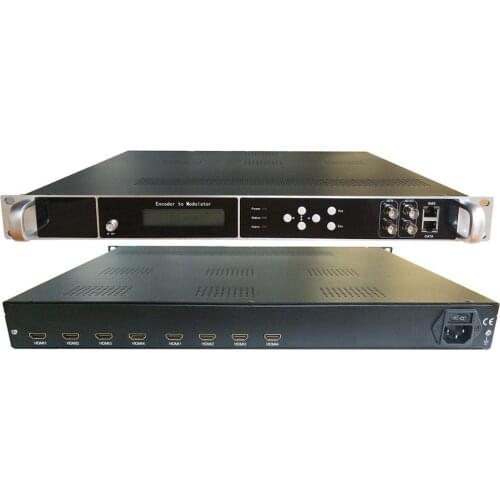 8 Channel High-Definition Coded Modulator H.264 HDMI to ATSC DVB-T RF Radio Frequency IP / ASI Hotel TV System