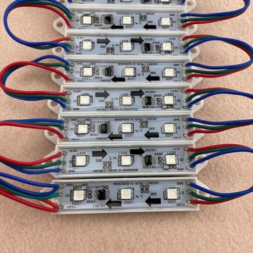 Promotion!!! 20pcs/string DC12V WS2811 LED full color pixel module,IP68,0.72W