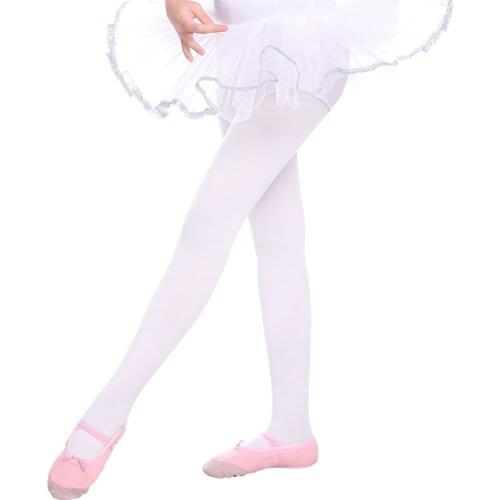 Girls Ballet Dance Pantyhose Children A Thin Section Fashion Velvet Tights Baby Solid Black White Stockings For 0-15Y Kids CN