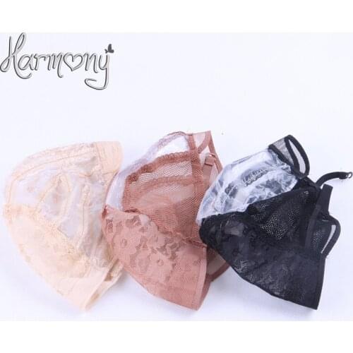 FREE SHIPPING! 5 PCS/Lot Medium Size Black white brown three colors Wig Making Cap Top Stretch Weaving Cap with adjustable Strap