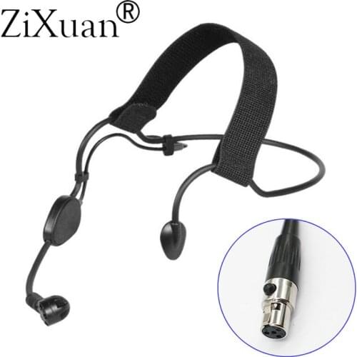 Free shipping ! Top Quality !! TQG Black Headset Microphone For SHURE Microphone XLR 4PIN Plug wireless Body-Pack Transmitter