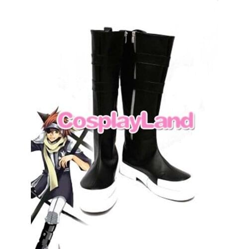 D Gray-Man Lavi Bookman Jr Cosplay Boots Shoes Anime Party Cosplay Show Boots Custom Made for Adult Men Shoes