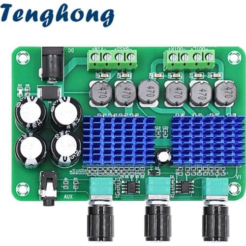 Tenghong 1Pcs TPA3116D2 Digital Power Amplifier Audio Board 2x50W+100W 2.1Subwoofer Amplifier Amp For Speaker Sound Home Theater