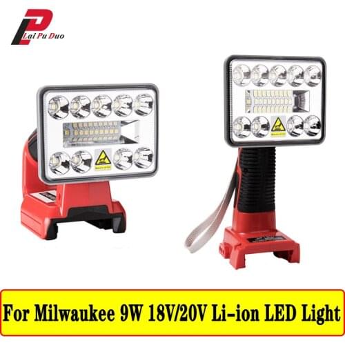 For Milwaukee Tool Light LED light outdoor and indoor light Used For Milwaukee 18V Li-ion Battery 48-11-1828/48-11-1840