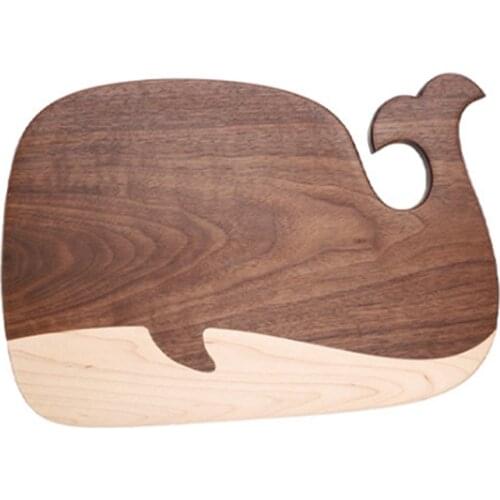 Creative Black Walnut Whale Cutting Board Solid Wood Cutting Board Complementary Food Board Sushi Pizza Tray