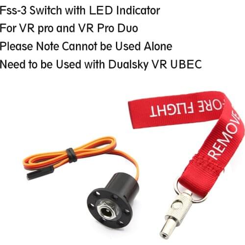 Dualsky Fail Safe Switch Flag/pin style FSS-3 Switch With LED Indicator For VR Pro and VR Pro Duo