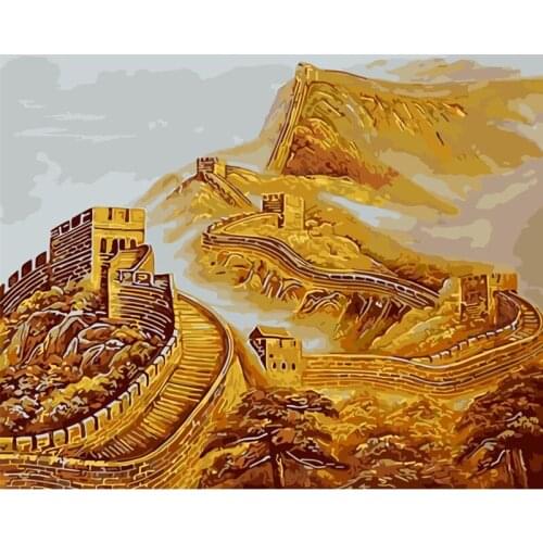 Painting By Numbers DIY Dropshipping Big size Magnificent Great Wall Landscape Digital Acrylic House Decoration Art picture Gift