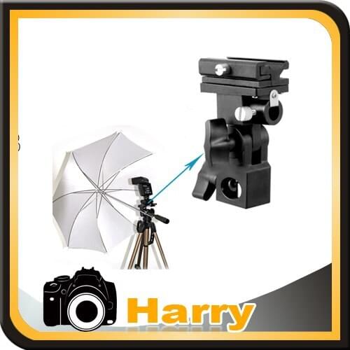 Light Stand Bracket B, Wholesale Swivel Flash Light Stand Mount Bracket Shoe Umbrella Holder Type B