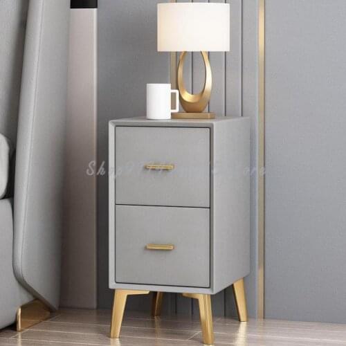 Small Bedside Table Simple Modern Ins Japanese Minimalist Light Luxury Free Installation 30cm Wide Ultra-narrow Bedside Table