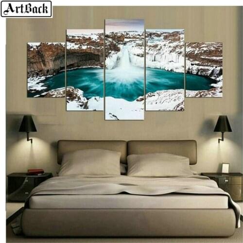 5 spelled diamond painting landscape cross-stitched square diamond diamond embroidery home decoration painting