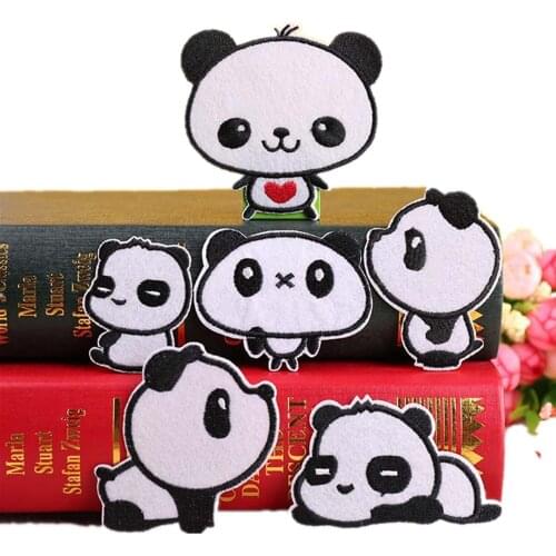 1pcs Panda Theme Embroidered Patches Sew Applique Stickers Badge Accessories Decoration Childrens clothing Handbag Patch