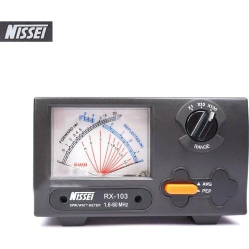 Original NISSEI RX-103 SWR/Watt Meter 1.6-60Mhz Short Wave UV Standing RX103 Digital Power Watt Meter for Radio Walkie Talkie